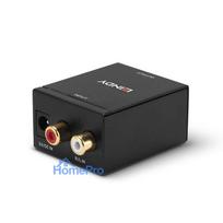 Audio Adapter - LINDY Phono to TosLink and Coaxial ADC Adapter 24-bit / 48KHz, Black