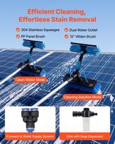 Solar Panel Cleaning Kit, 7.365 m, Water Fed Pole Kit with Cleaning Brush, Soap Dispenser, Extendable Aluminum Telescopic Pole, 180° Rotatable Brush