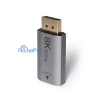 Adapter - LINDY DisplayPort to HDMI Active Converter, 8K60Hz, 3840x2160@120Hz, 48Gbps, Grey
