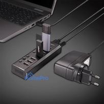 USB Hub - LINDY 4 Port USB 3.0 Hub with 3 Quick Charge 3.0 Ports