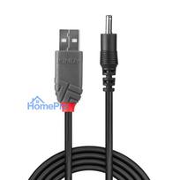 USB Cable - LINDY USB 2.0 Type A to 3.5mm DC Cable, 1.5 m, Black