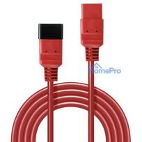 Power Cord Extension - LINDY C20 to C19 Extension Cord, 1 m, Red