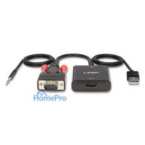 AV Converter - LINDY VGA to HDMI Converter, 1920x1080@60Hz, Black