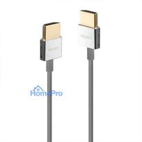 HDMI Cable - LINDY HDMI Slim Cable, M / M, Ultra High Speed, 48Gbps, 7680x4320@60Hz, 1 m, Grey