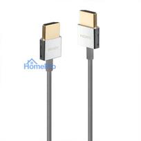 HDMI Cable - LINDY HDMI Slim Cable, M / M, Ultra High Speed, 48Gbps, 7680x4320@60Hz, 0.5 m, Grey
