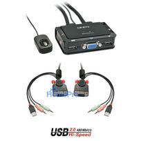 KVM Switch - 2 Port VGA USB 2.0 Audio KVM Switch 2048x1536@30Hz