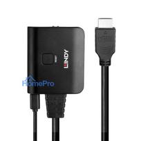 HDMI Splitter - LINDY 2 Port HDMI Splitter, 4K60, 18Gbps, Reset Button, Black