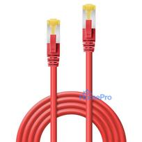 Network Cable - LINDY S/FTP LSZH Network Cable, Cat.6A Connector, Cat.7 Raw, RJ45, M/M, 0.3 m, Red