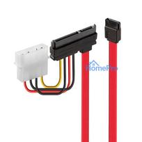 SATA Cable - LINDY Internal SATA Cable, Data and Power (5V) 1x7pin SATA, 0.3 m, Red