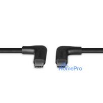 USB Cable - LINDY USB 3.2 Type C Cable, M / M, 10Gbps, 60W PD, 90° Angle, 1 m, Black