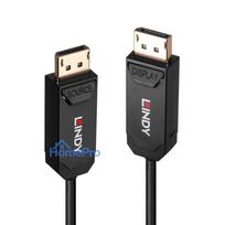 DisplayPort Cable - LINDY Fiber Optic Hybrid DisplayPort 2.0 UHBR10 Cable, 40Gbps, 7680x4320@60Hz, 20 m, Black