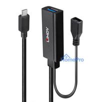 USB Extension Cable - LINDY USB 3.2 C / A Extension Cable 5Gbps 5m, Black