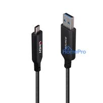 USB Cable - LINDY USB 3.2 Type A to C Cable, Hybrid, M / M, 5Gbps, 10 m, Black