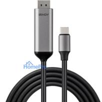 USB Cable Lindy USB-C - DisplayPort 1 m Gray (43503)