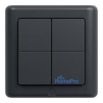 Shelly · Plug Play · BLU Wall Switch 4 ZB DK · Wall switch · 4-gang · 16 actions · Grey