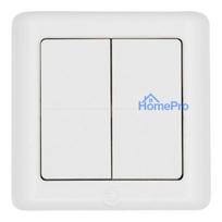 Shelly · Plug & Play · Blu ZB Wall Switch 4 · Wandtaster · 4-fach · 16 Aktionen · Bluetooth · Zigbee · Batterie · Weiß