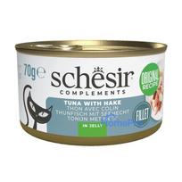 SCHESIR Complements Tuna with hake in jelly - wet cat food - 70g