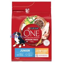 PURINA One Junior Medium / Maxi Rich in chicken with rice - dry dog food - 2,5kg