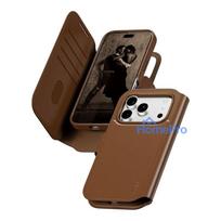 CARE by PanzerGlass Tango 2-in-1 Wallet Case Braun m. MagSafe iPhone 17 Pro