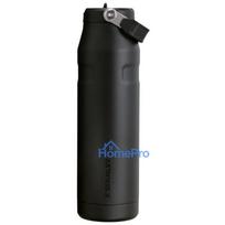 Thermal bottle with a straw The IceFlow Bottle Flip Straw 2.0 1.06L black 2.0