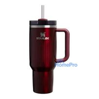 Thermal mug with straw The Quencher H2.0 Fluted Tumbler 1.18L glossy maroon