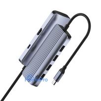 USB Hub - Cudy UH500 USB 3.2 Gen 1 Type-C 4x USB-A HDMI 4K 120Hz Gray / Silver