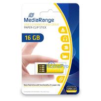 STICK MediaRange USB Nanostick 16GB m. Klammerfunktion gelb