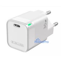 Jellico C43 Mini PD 30W QC 3.0 Smart Adaptive Fast Charger with 1x USB-C (5-20V) White