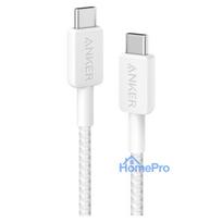 Anker 322 USB-C auf USB-C Kabel 60W 90cm geflochten weiß