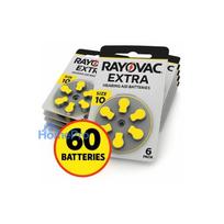60 pcs. Economical Set Hearing Aid Batteries, Size 10, Extra Advanced Zn-Air PR70
