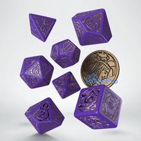 The Witcher Dandelion Viscount De Lettenhove Dice Set Purple And Gold Sp