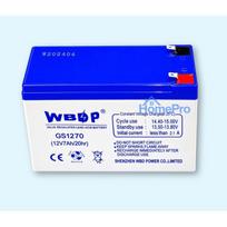 12V 7Ah battery :: AGM : VRLA :: 12 Volts, 7 Amp-hours (Ah) :: Terminal type T1 4.75mm, WBDP