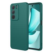 Lankstus skysto silikono dėklas, skirtas Realme P3 Lite, apsauginis dangtelis, spalvingi TPU Fundas Coque Capa realme P3 Lite tamsiai žalia spalva