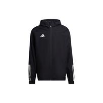 Adidas Striped Print Hooded Zip-Up Sports Jacket Men Outerwear Black HK7656 L black