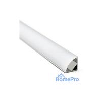 Bousval Électrique™, Corner LED strip profile, AL+PC, 1m, with frosted diffuser