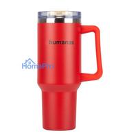 Thermos - Humanas Viva 1200 ml, Leakproof, Straw / Nozzle, Red