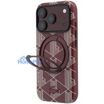 Case Lacoste PVC Semi Wrap Blend Ring Stand MagSafe Apple iPhone 18 Pro dark red