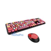 MOFII Sweet Wireless Keyboard and Optical Mouse 2,4G USB Black - Multi Color Buttons