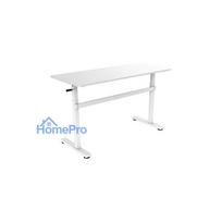 Sit-stand desk, manual, 140x60cm, white
