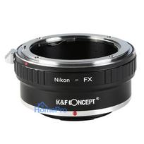 Adapter - K&F Concept Nikon F-Mount to Fuji X-Mount, Manual Focus, Aluminum Construction, Black