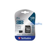 SD MicroSD Card 128GB Verbatim SDHC Pro Class 10 + Adapter retail