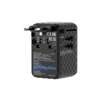 Verbatim 30191 Charge "n" Travel 100W Universal Travel Adapter with retractable cable Black, Indoor
