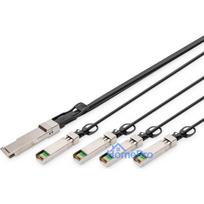 DIGITUS Kabelis QSFP+ uz 4XSFP+ 40G DAC 2.0m Black