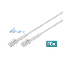 Digitus leņķveida kroskabelis CAT 6A F-FTP, vara, 3 m, grey, 10 gab.