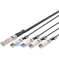 DIGITUS Cable QSFP+ to 4XSFP+ 40G DAC 1.0m Black