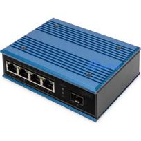 DIGITUS Switch Ind. 4-Port 10 / 100 30W PoE Unmanaged blau