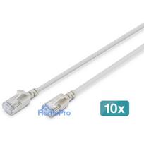 Digitus Slim CAT 6A F / FTP Patch Cable 3m Gray 10 Pieces (DK-1632-A-030S-10)