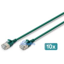 Digitus DIGITUS Patch cable CAT 6A F / FTP Slim 5m Green 10 pieces