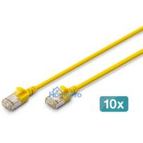 Digitus DIGITUS Patch cable CAT 6A F / FTP Slim 5m yellow 10 pieces