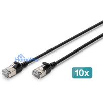 Digitus Slim CAT 6A F / FTP Patch Cable 2m Black 10 Pieces (DK-1632-A-020S-BL-10)